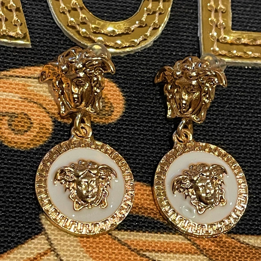 Medusa logo monogram earrings to match your bag or purse 👑👑👑🔥
